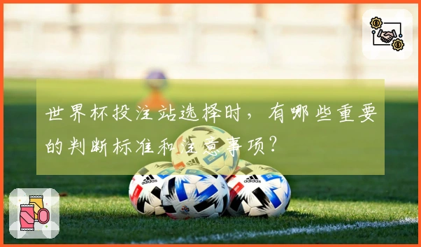 世界杯投注站选择时，有哪些重要的判断标准和注意事项？